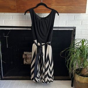Connected Apparel black and white dress. Size 10